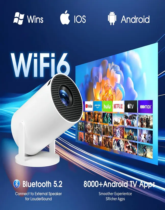 LumiCast Smart 180° Mini Projector - Your Theater, Anywhere