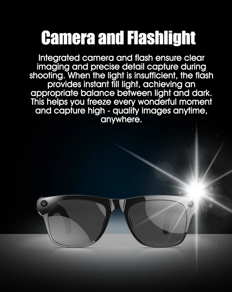 ChatGPT AI Smart Glasses – 4K Camera, Bluetooth Calls & Real-Time Voice Assistant