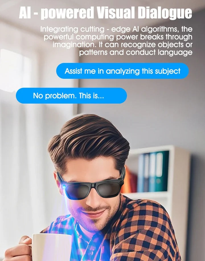 NxtGen AI Smart Glasses – 4K Camera, Bluetooth Calls & Real-Time Voice Assistant