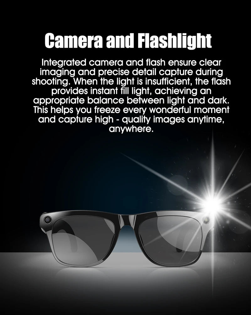 NxtGen AI Smart Glasses – 4K Camera, Bluetooth Calls & Real-Time Voice Assistant