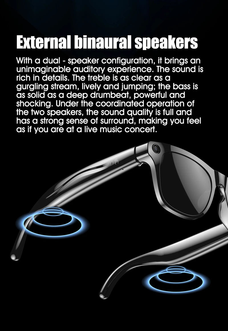 NxtGen AI Smart Glasses – 4K Camera, Bluetooth Calls & Real-Time Voice Assistant