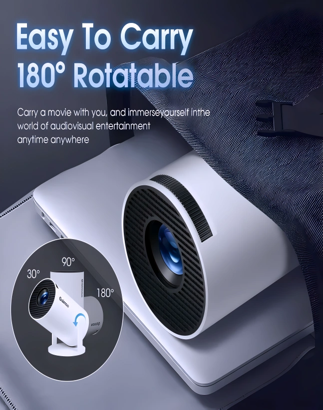 LumiCast Smart 180° Mini Projector - Your Theater, Anywhere