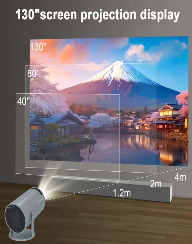 LumiCast Smart 180° Mini Projector - Your Theater, Anywhere