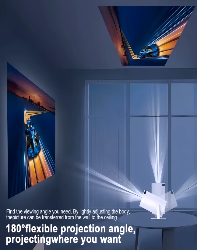 LumiCast Smart 180° Mini Projector - Your Theater, Anywhere