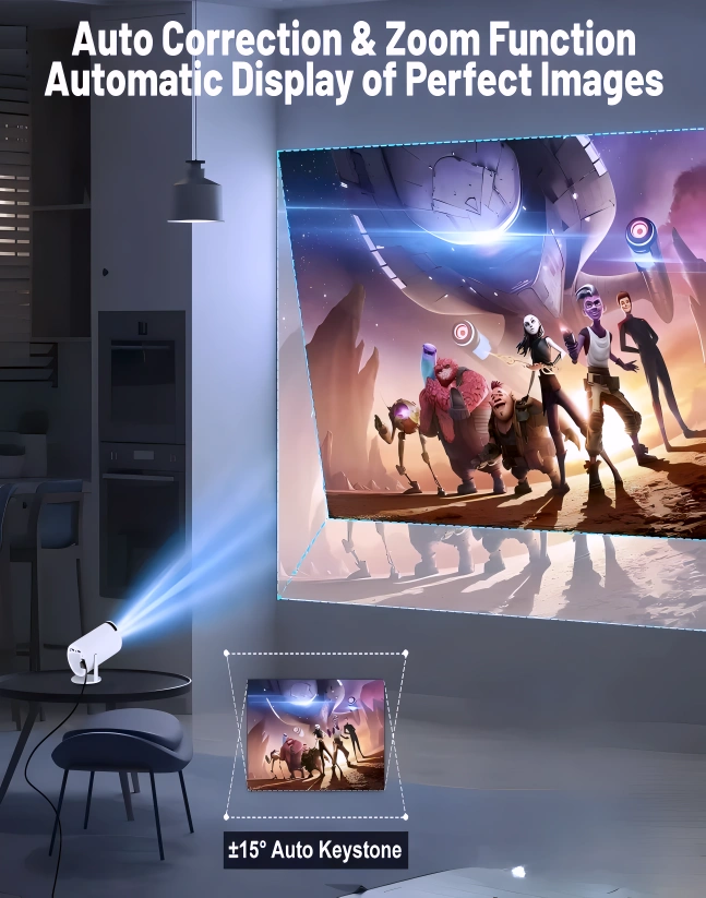 LumiCast Smart 180° Mini Projector - Your Theater, Anywhere