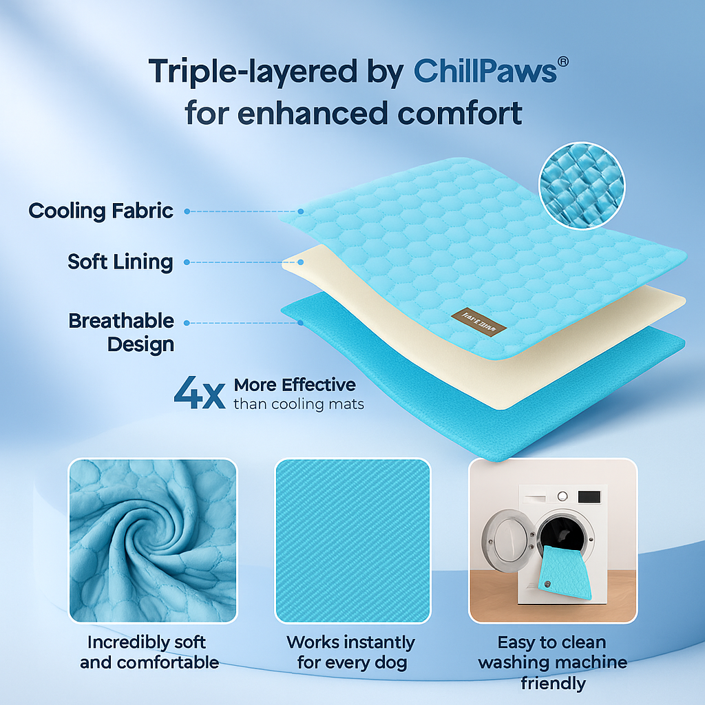 ChillPaws – Self-Cooling Pet Mat (1+1)