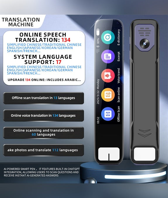 ChatGPT AI Pen – Instant Answers, Real-Time Translation & Smart Scanning
