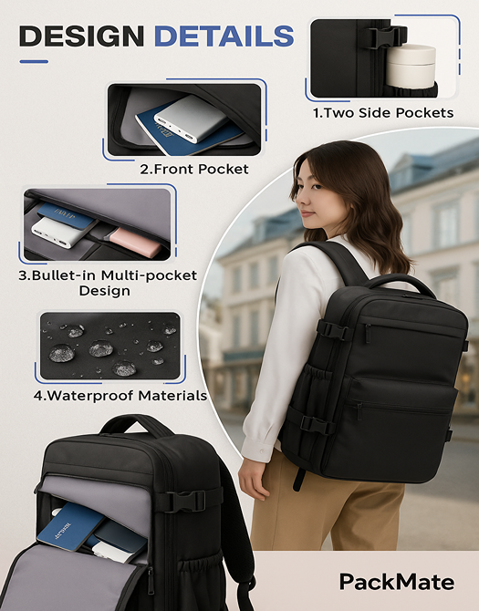 PackMate Pro – Smart Compression Travel Bag with Built-In Air Pump