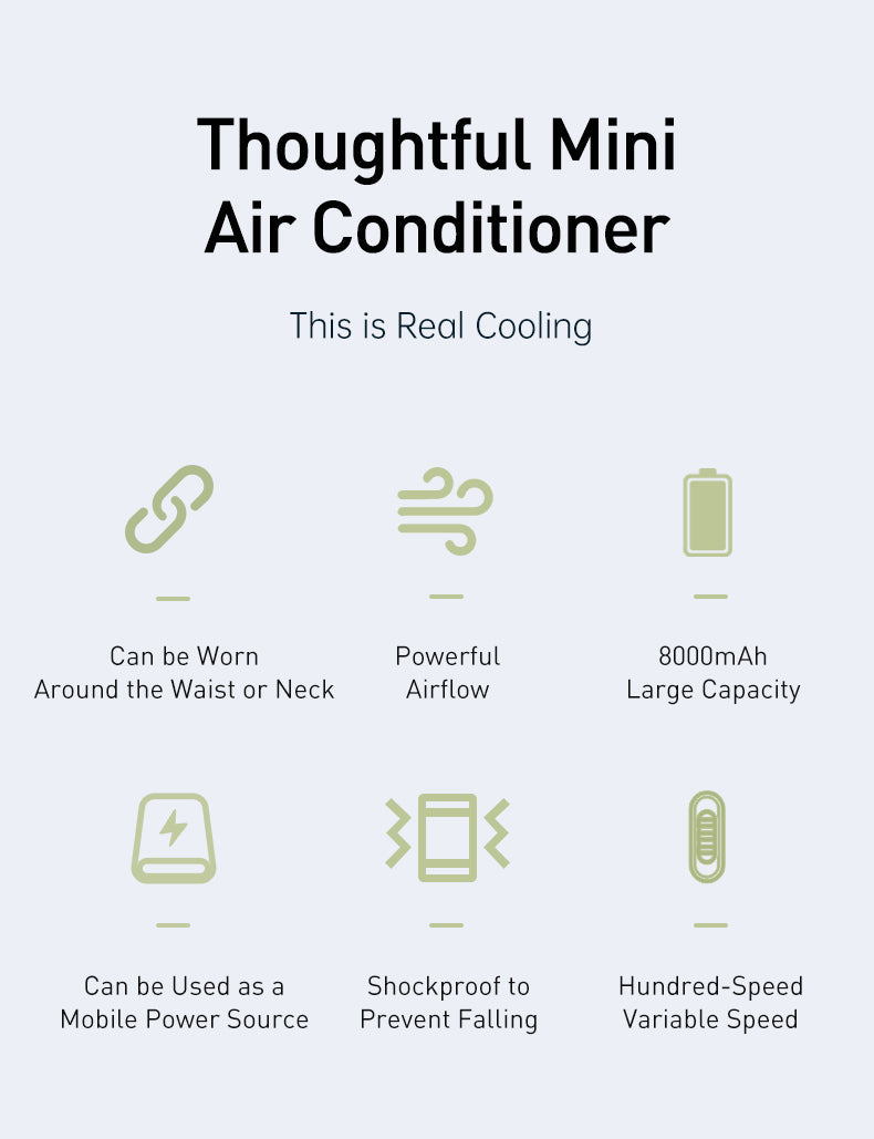Coolbelt Pro – Wearable Waist Fan & Power Bank with Desktop Stand